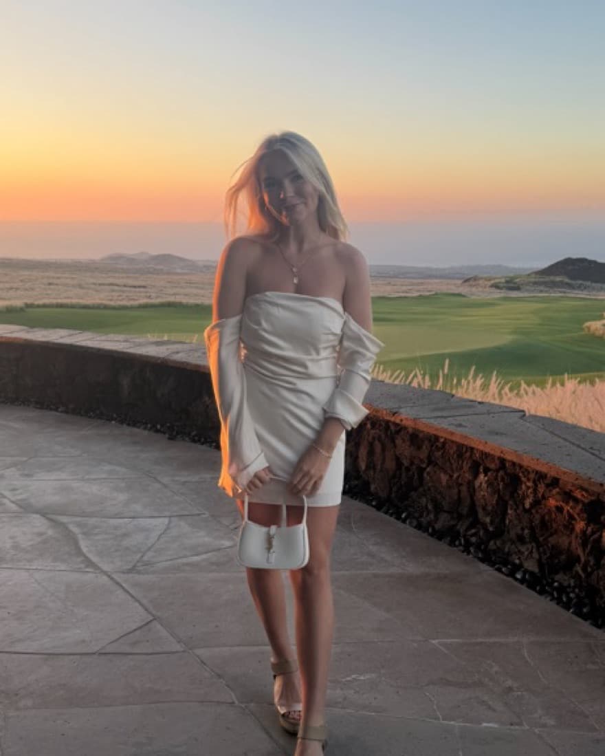 white longsleeve off the shoulder - Image 1