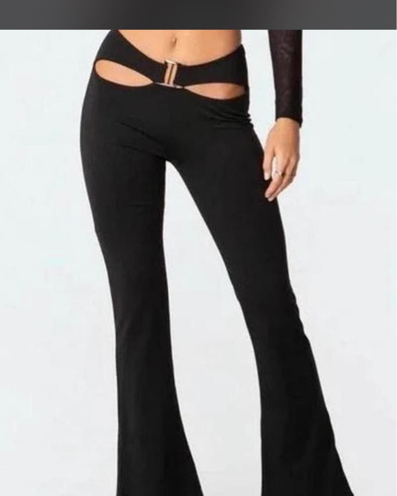 Dolls Kill Black Cutout Detail Pants - Image 4