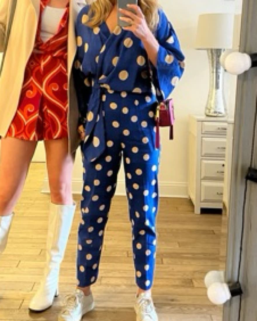 Zara Linen Polka Dot Set - Image 2