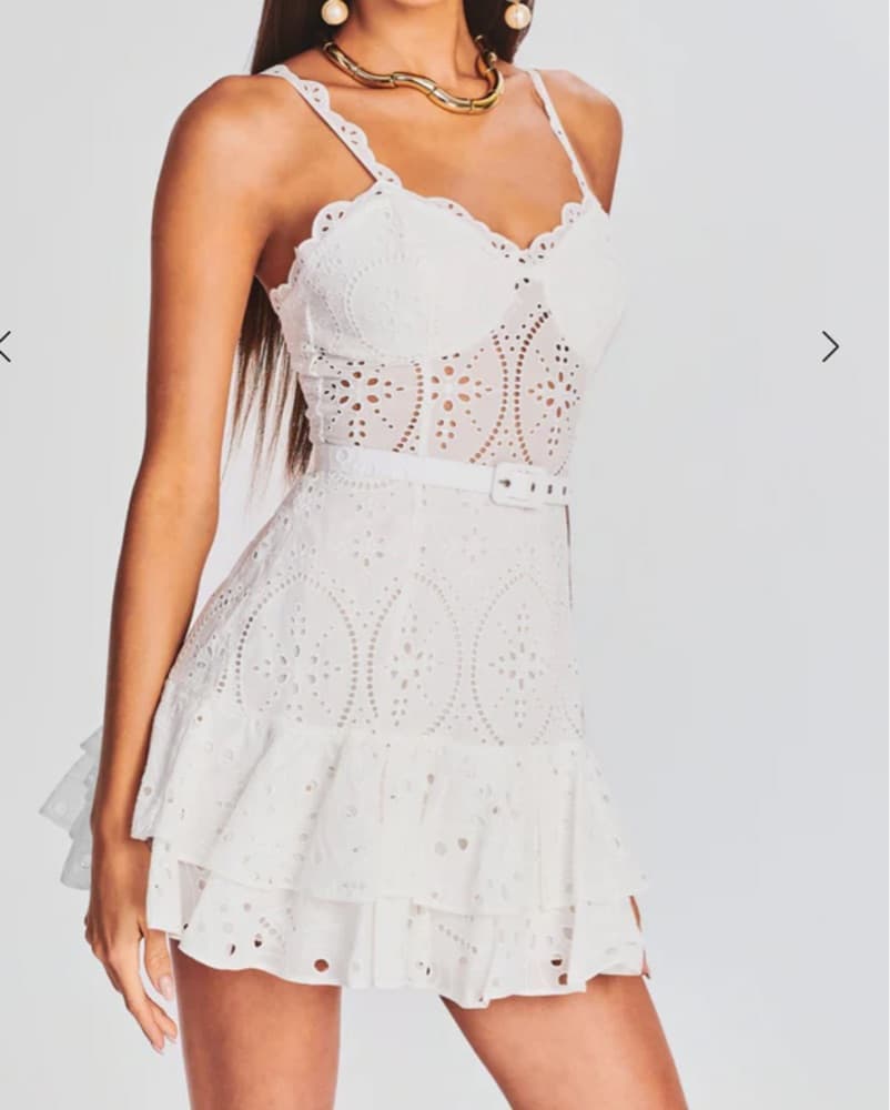 Charo Ruiz Ibiza White Mini Dress XS - Image 2