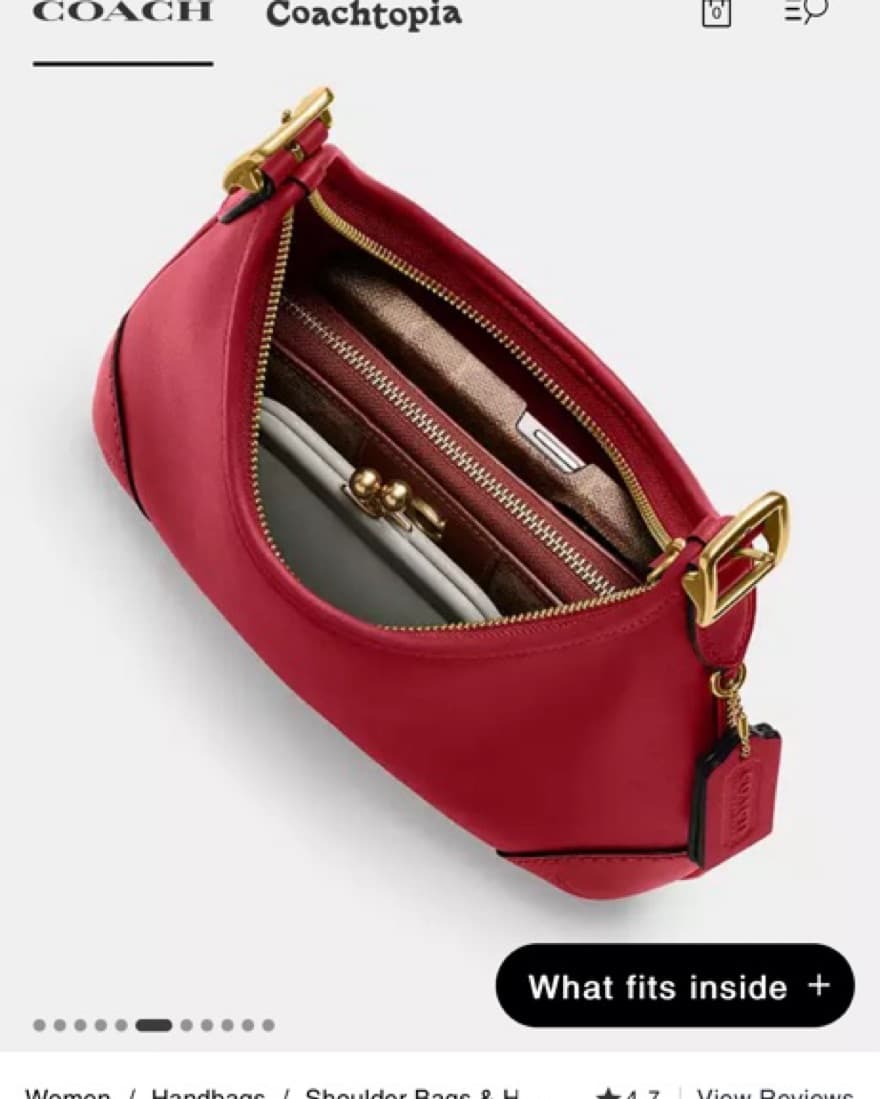 Coach Hamptons Hobo Bag - Red  - Image 3