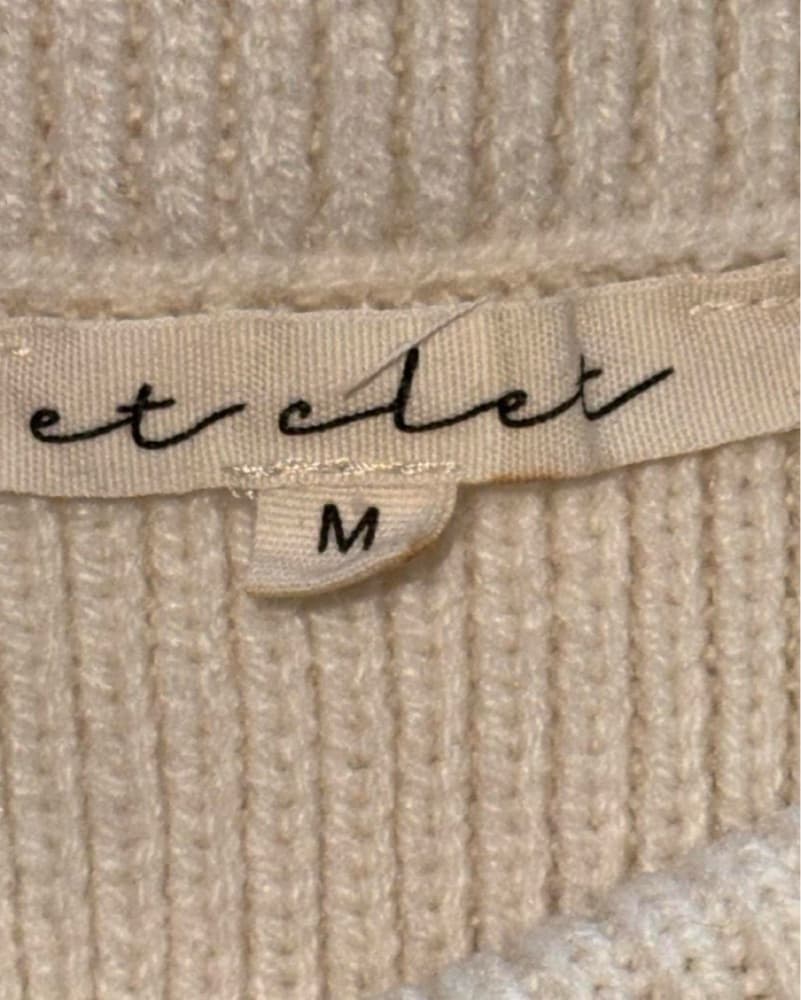 Et Clet Cream Knit Mini Skirt - Image 3