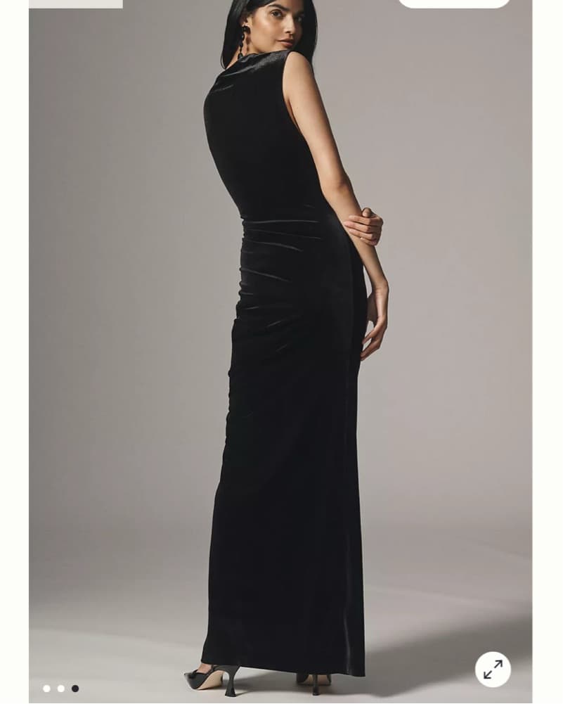 BHLDN Francesca High-Neck Stretch Velvet - Image 2