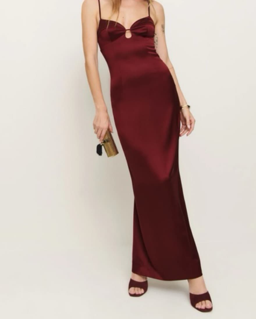 Reformation Red Silk Dress - Image 1