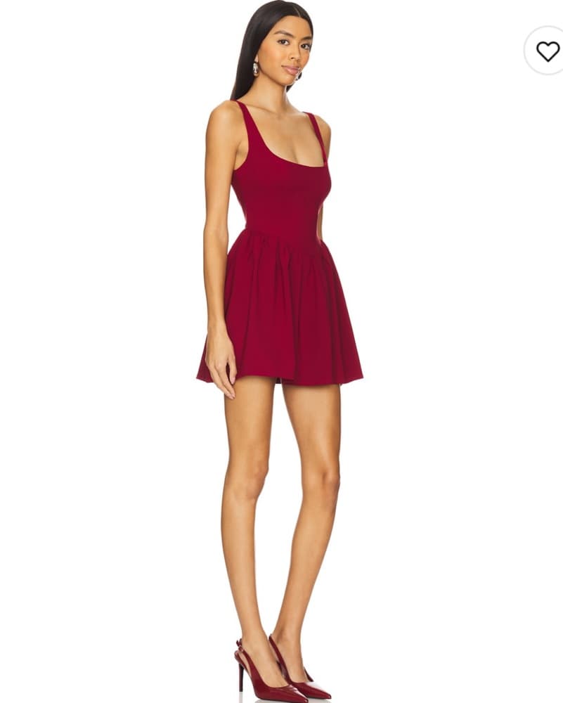 More To Come Lorena Mini Dress Oxblood - Image 2