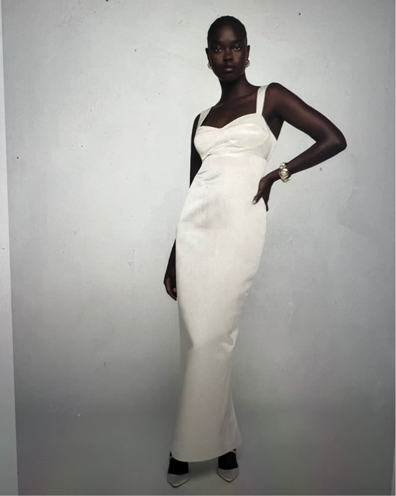 Cream Satin Maxi Dress Bride!  - Image 1
