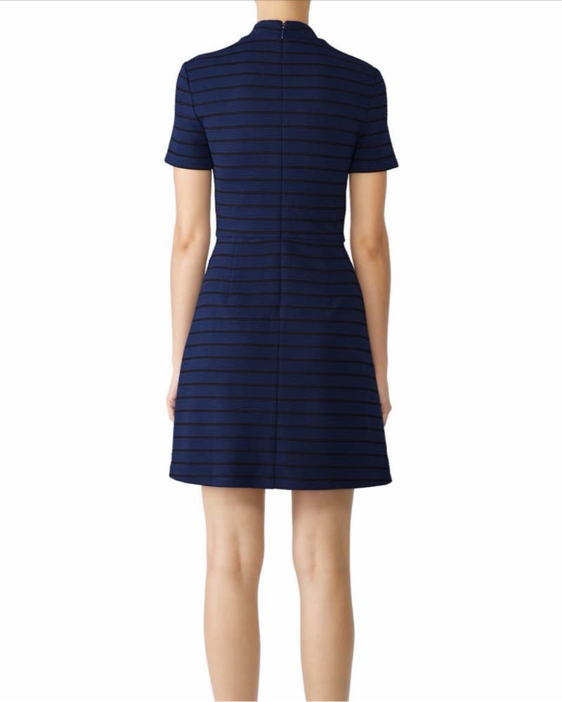 Navy Striped Knit Dress - Image 1