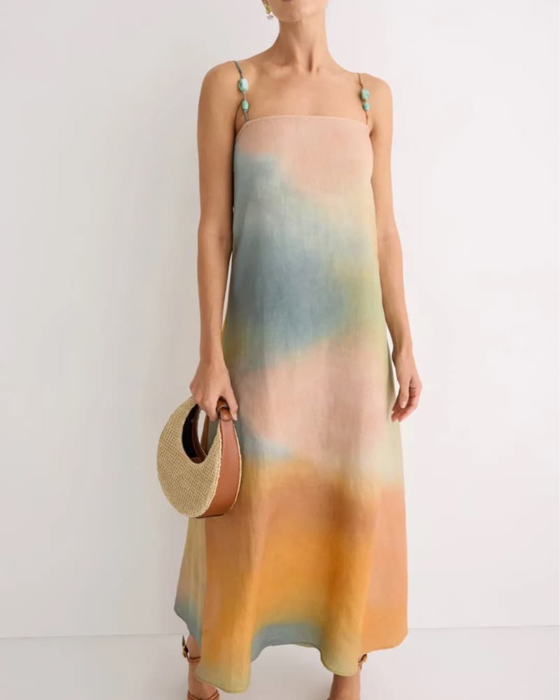 Staud Laura Linen Dress - Image 1