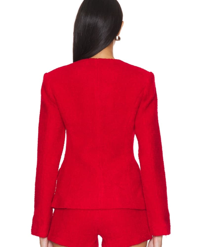  Red Revolve Structured Blazer  - Image 3