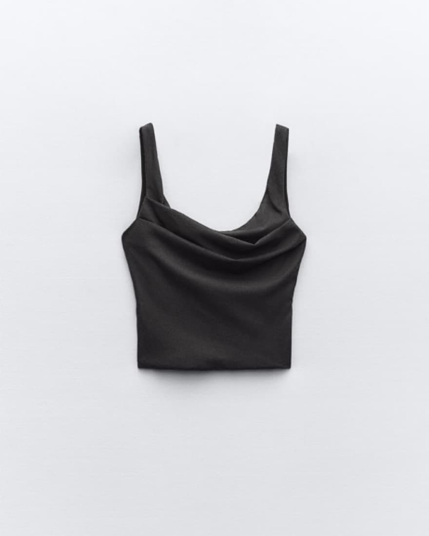 Grey Ruched Corset Top - Image 1