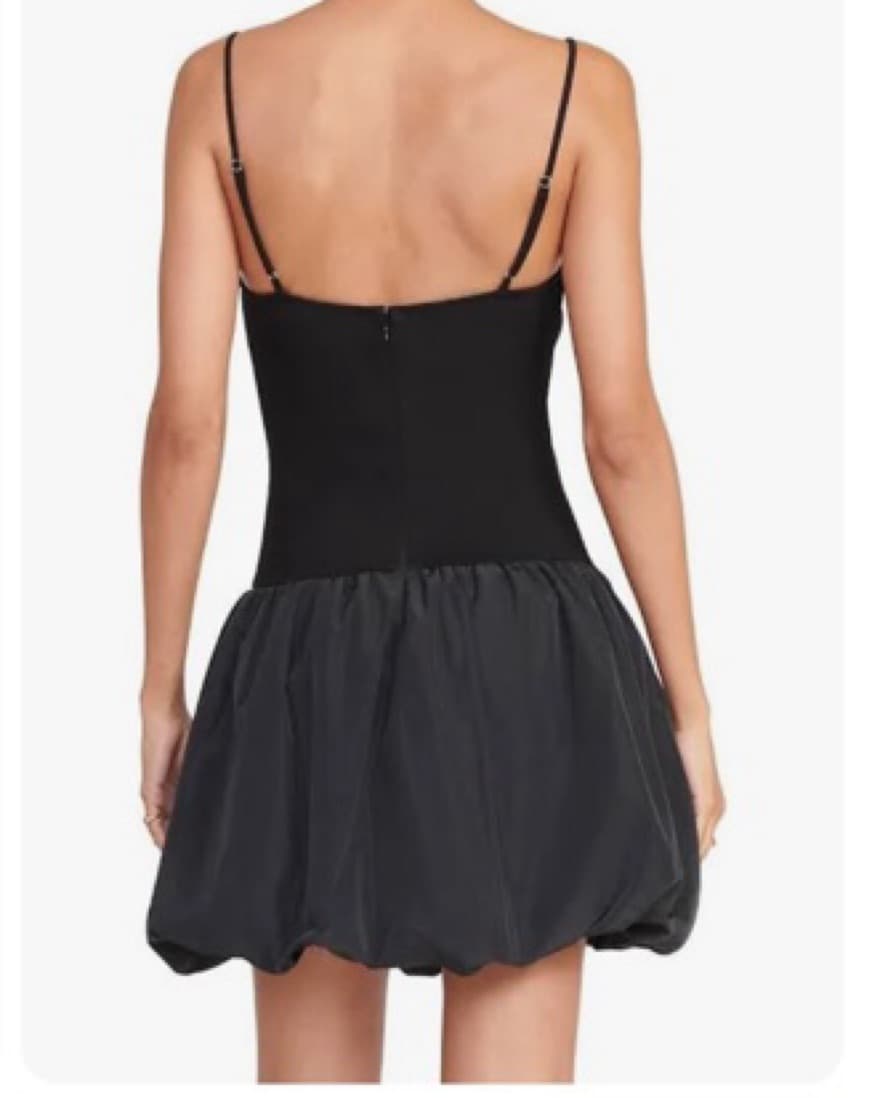 Chic Black Ruffled Mini Dress - Image 2