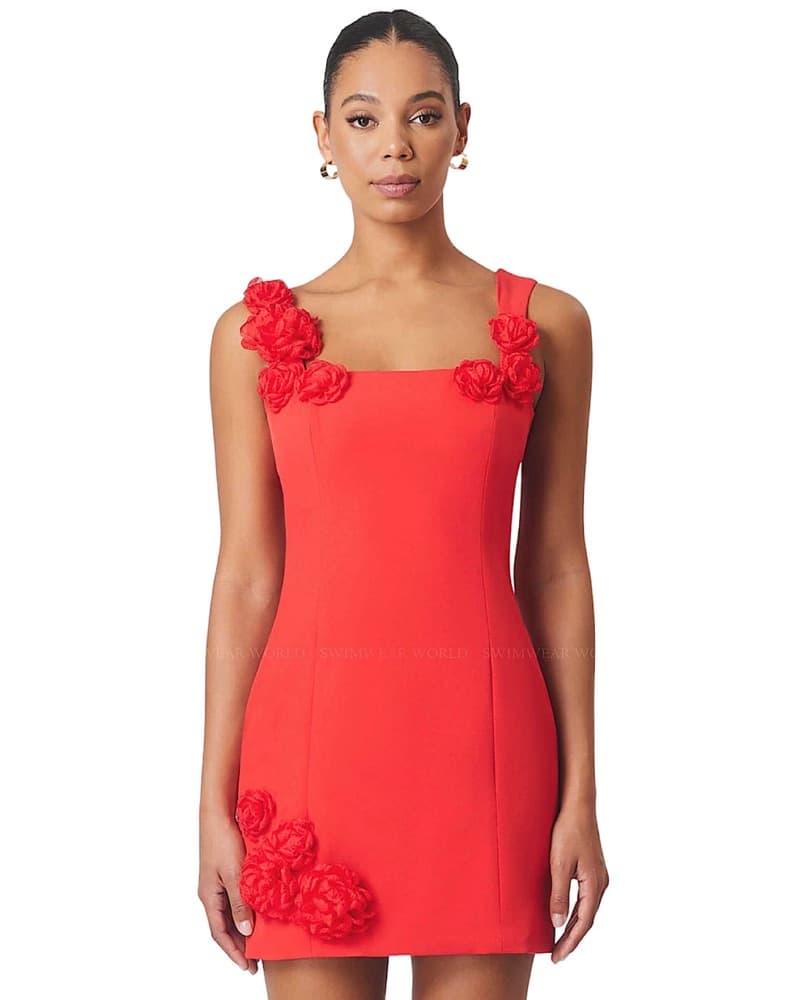 ELLIATT Trompe Mini Dress in Red - Image 1
