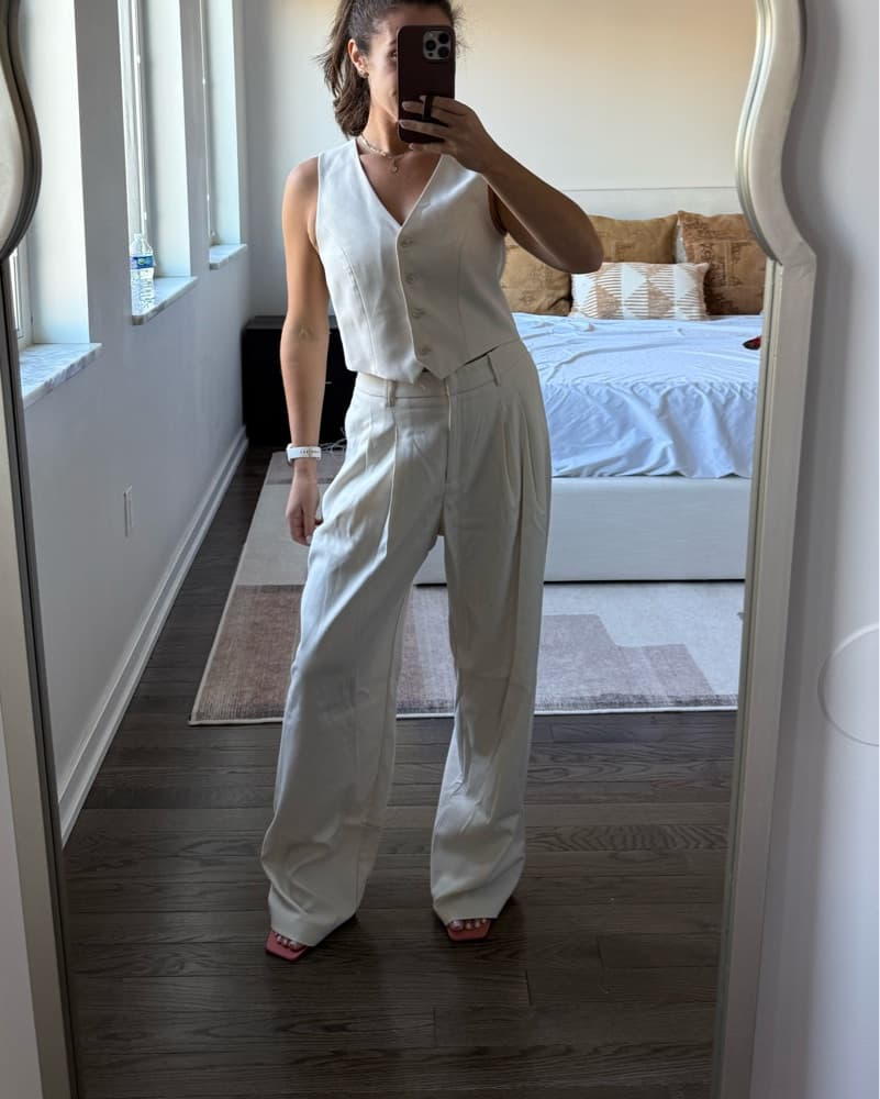 Wayf Cream Vest And Dress Pants  - Image 4