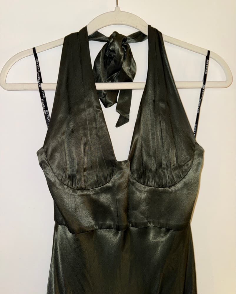 Shona Joy La Lune Halter Satin Dress - Image 6