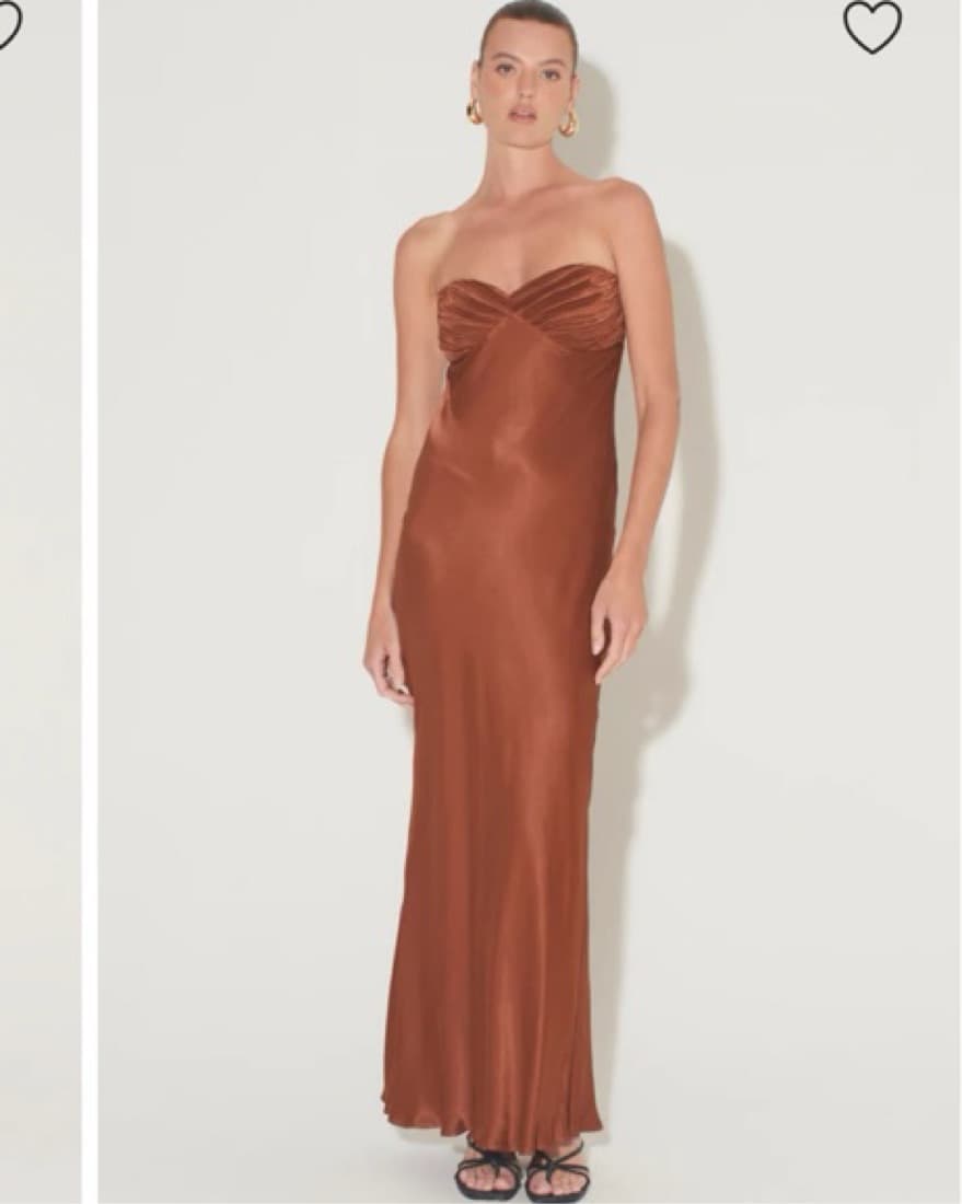 Hansen & Gretel Brown Strapless Dress  - Image 1