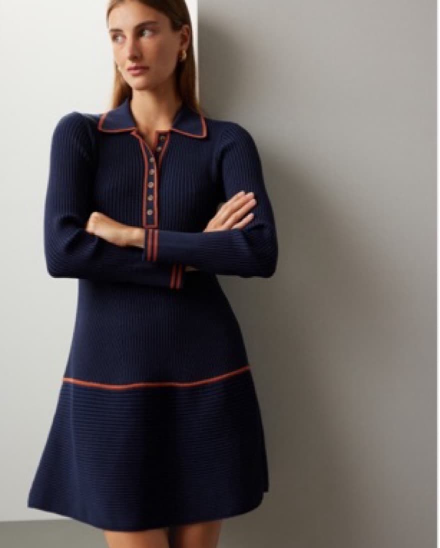 Shoshanna XS Collared Knit Mini Dress  - Image 2