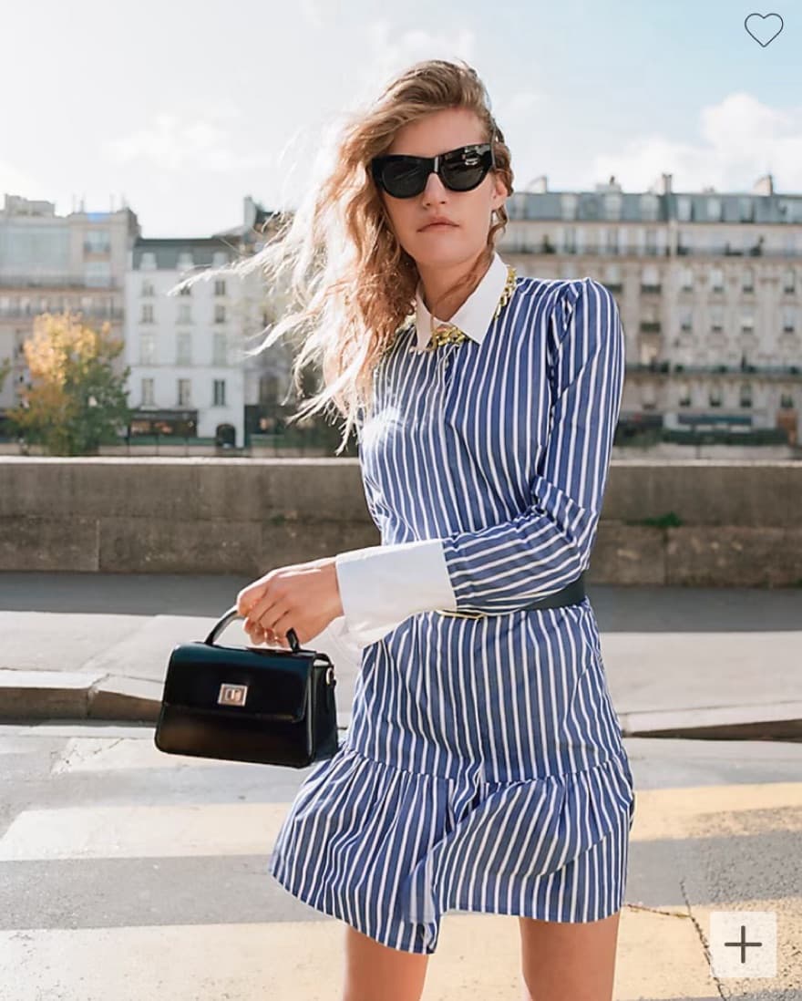 Jcrew Tiered shirtdress in cotton poplin - Image 1