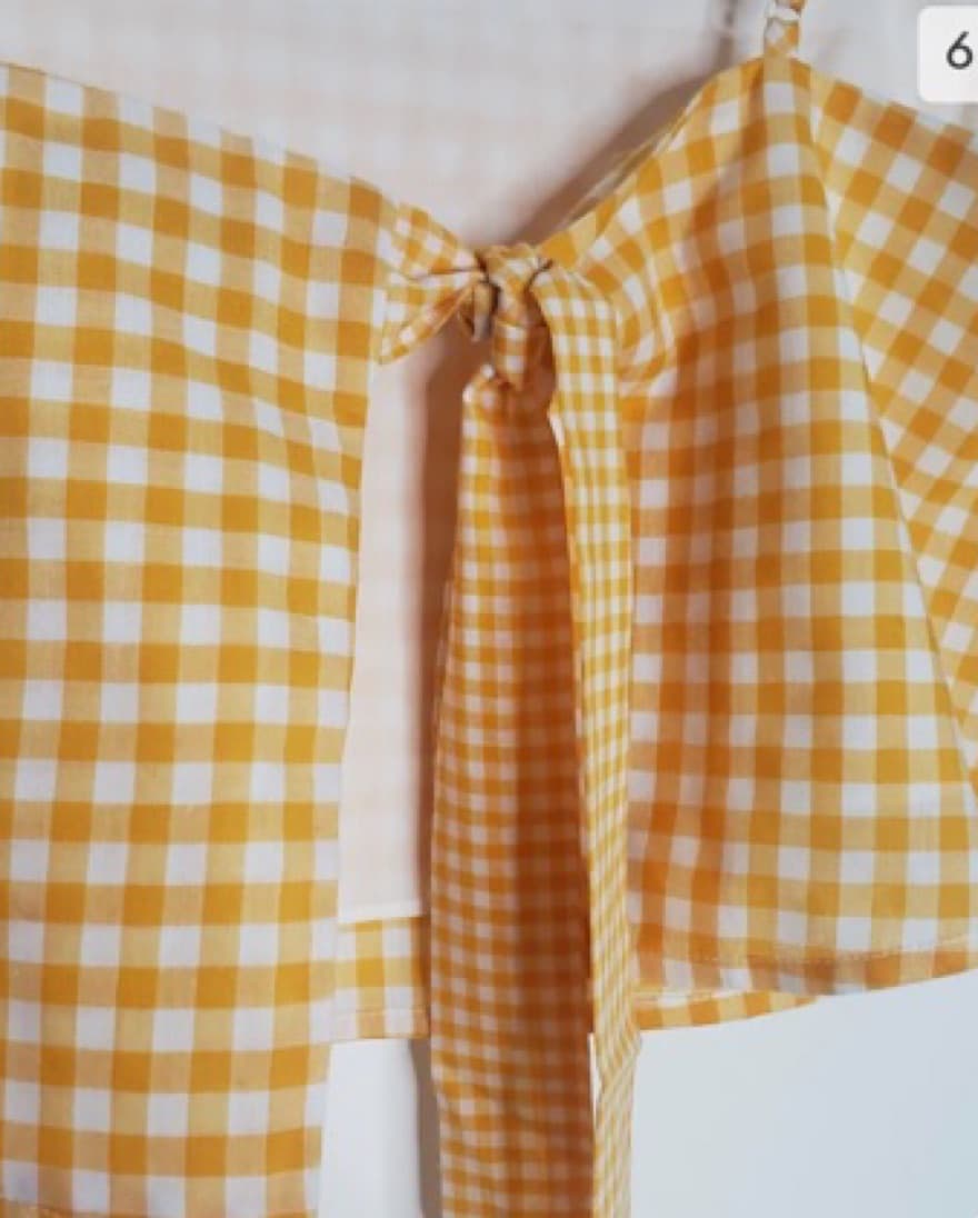 Lovers And Friends Yellow Gingham Tie  - Image 3