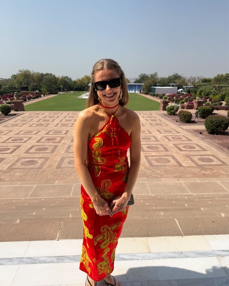 Tory Burch Satin Paisley Halter Dress - Image 3