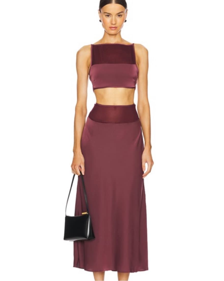 Revolve Merlot Chiffon Set - Image 2