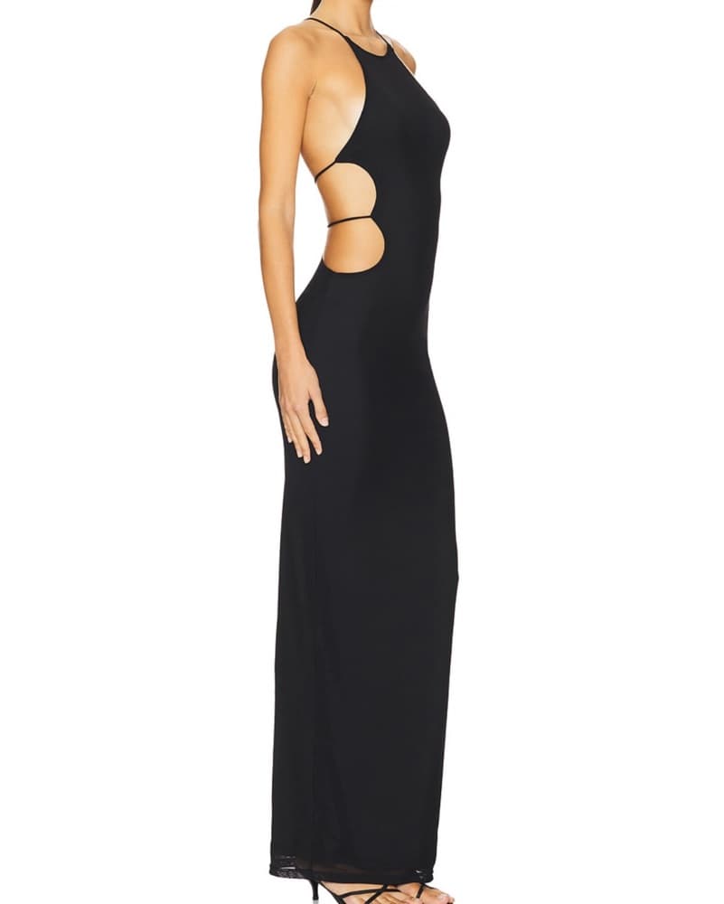 Rue Maxi Dress In Black - Image 2