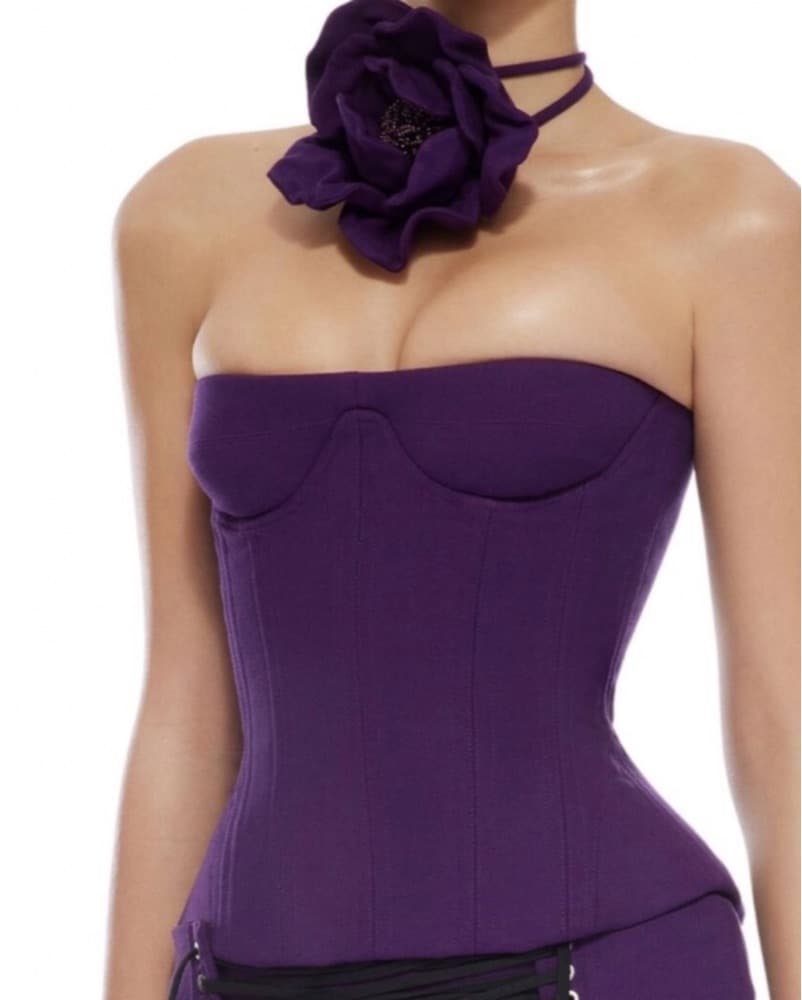 Fanci Club Paradise Cupped Corset Purple - Image 1