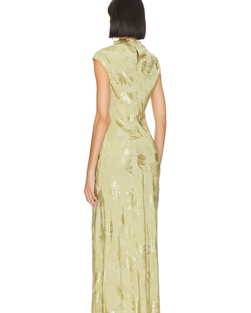 Avalon Maxi Dress in Sage Green Floral - Image 3