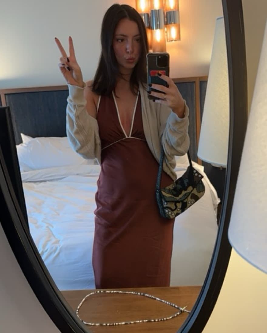Revolve Satin Long Dress - Image 4