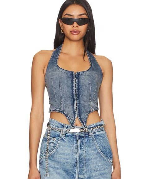 MIAOU Denim Top/corset - Image 1