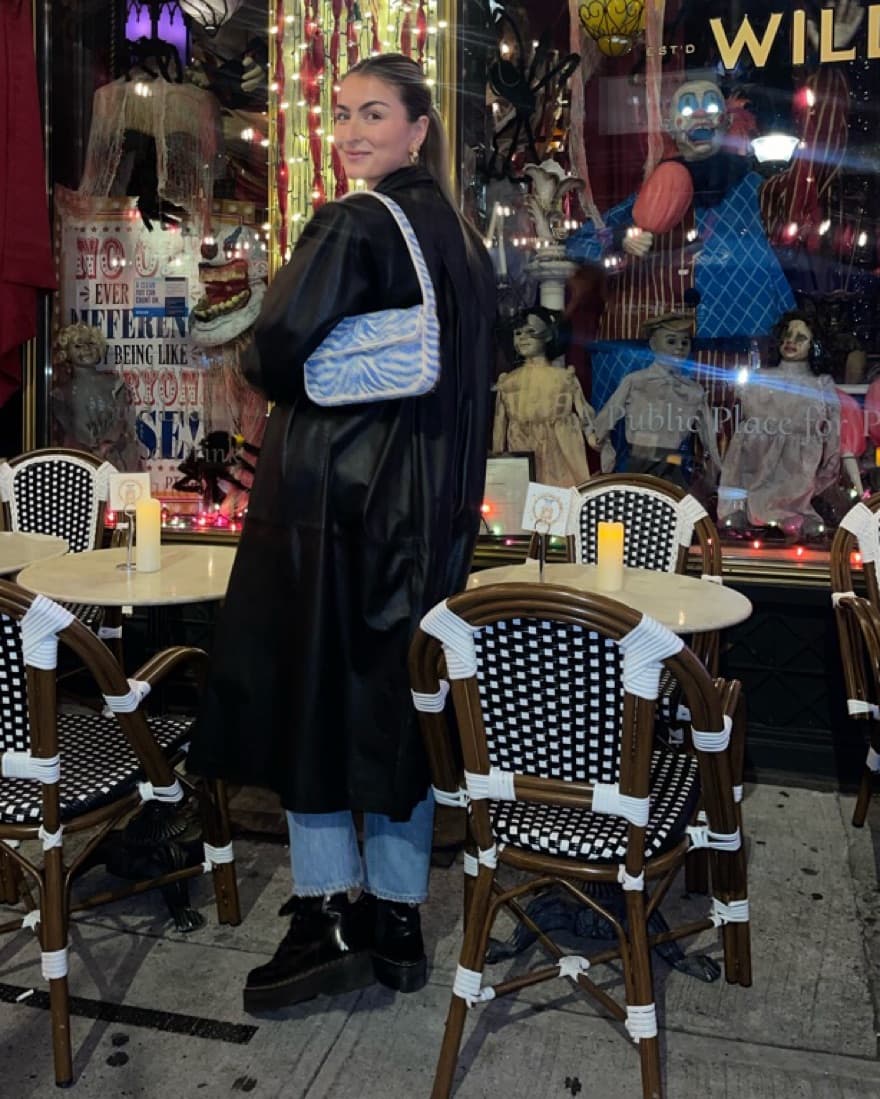 Vintage Leather Trench Coat - Image 2