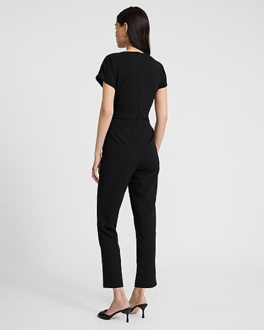 Express V-Neck Tie Waist Jumpsuit - Image 2