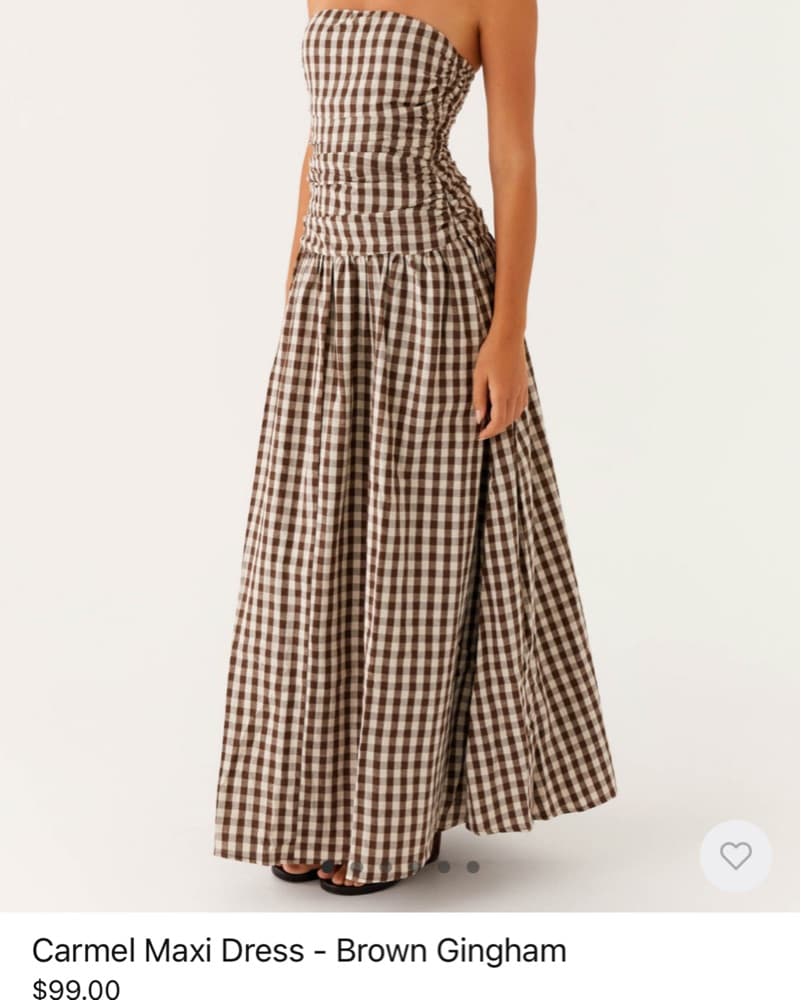 brown gingham dress! - Image 6