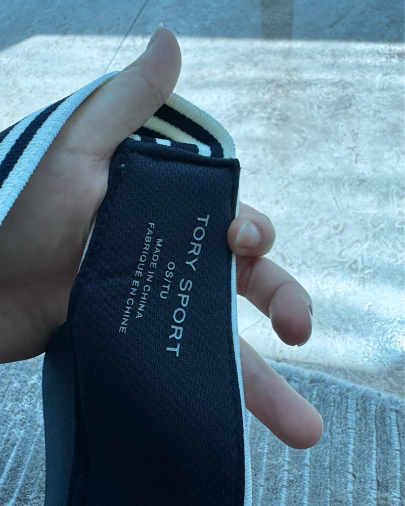 Sleek Navy and White Striped Sport Sock - Image 1