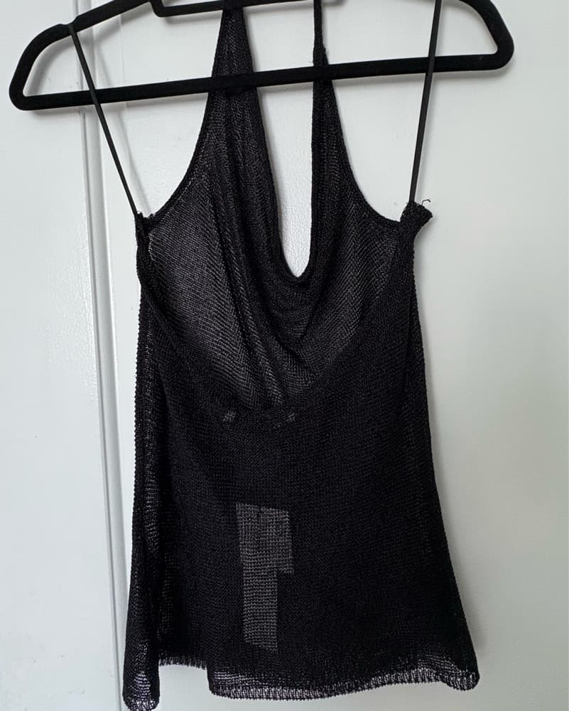 Zara Mesh Halter Top - Image 1