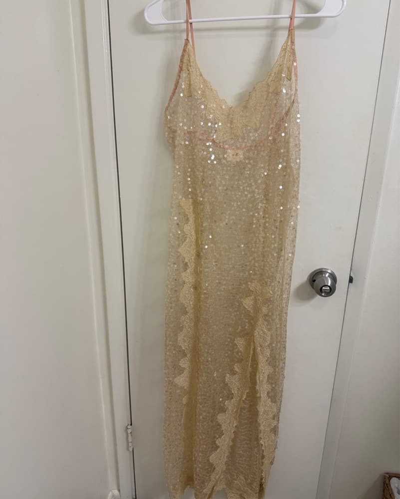 Sheer Sequin Slip - Image 5