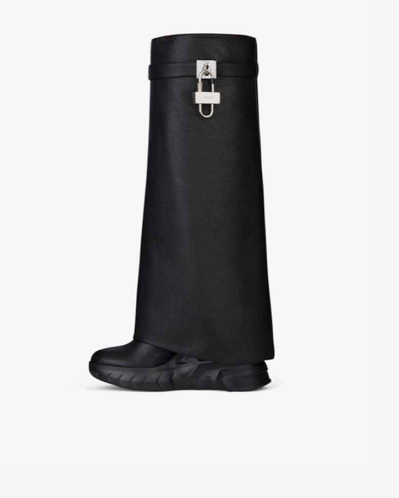 Givenchy Black Tall Shark Boots - Image 3