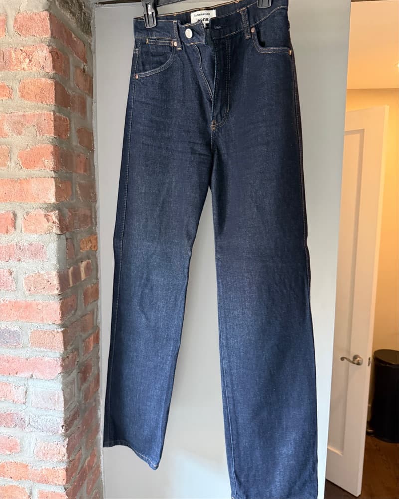 Reformation High Rise Straigh Long Jeans - Image 2