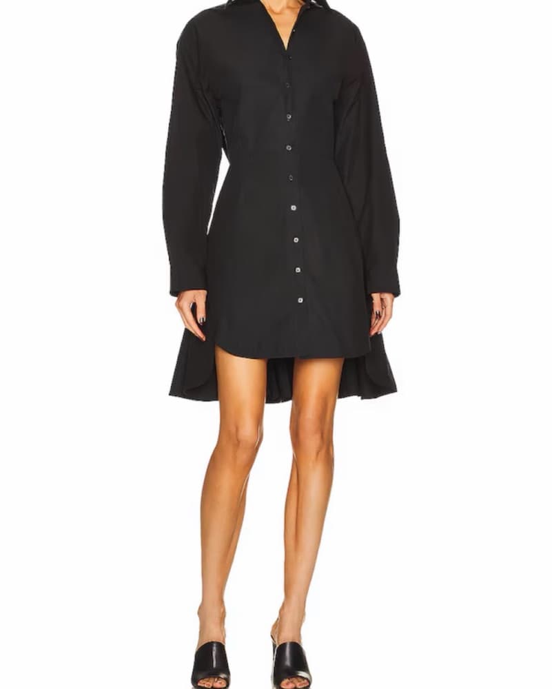 Alaïa Black Button-Down Shirtdress - Image 3