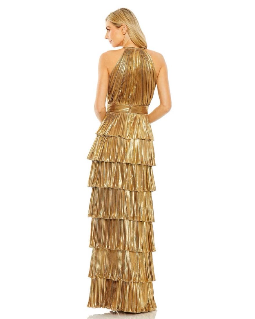 Mac Duggal Ieena Tiered Metallic Gown - Image 2