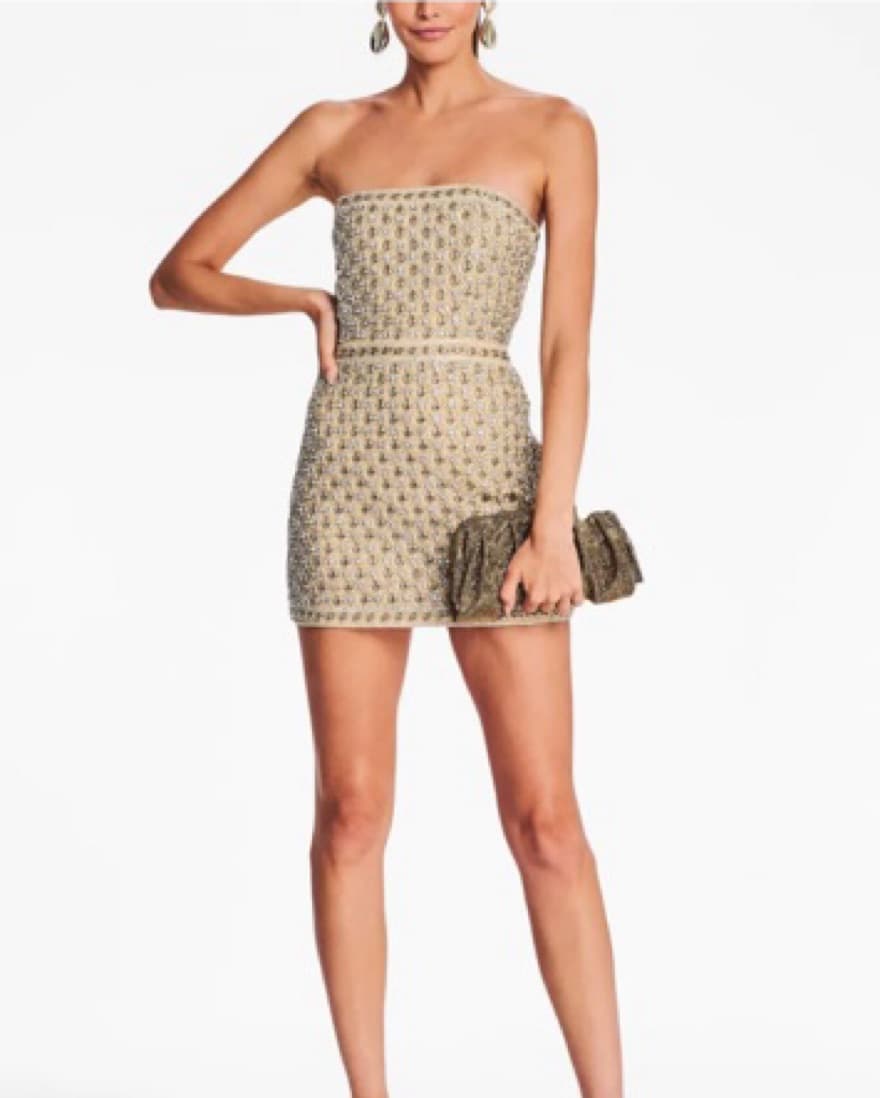 Retrofete Crystal Embellished Mini Dress - Image 3
