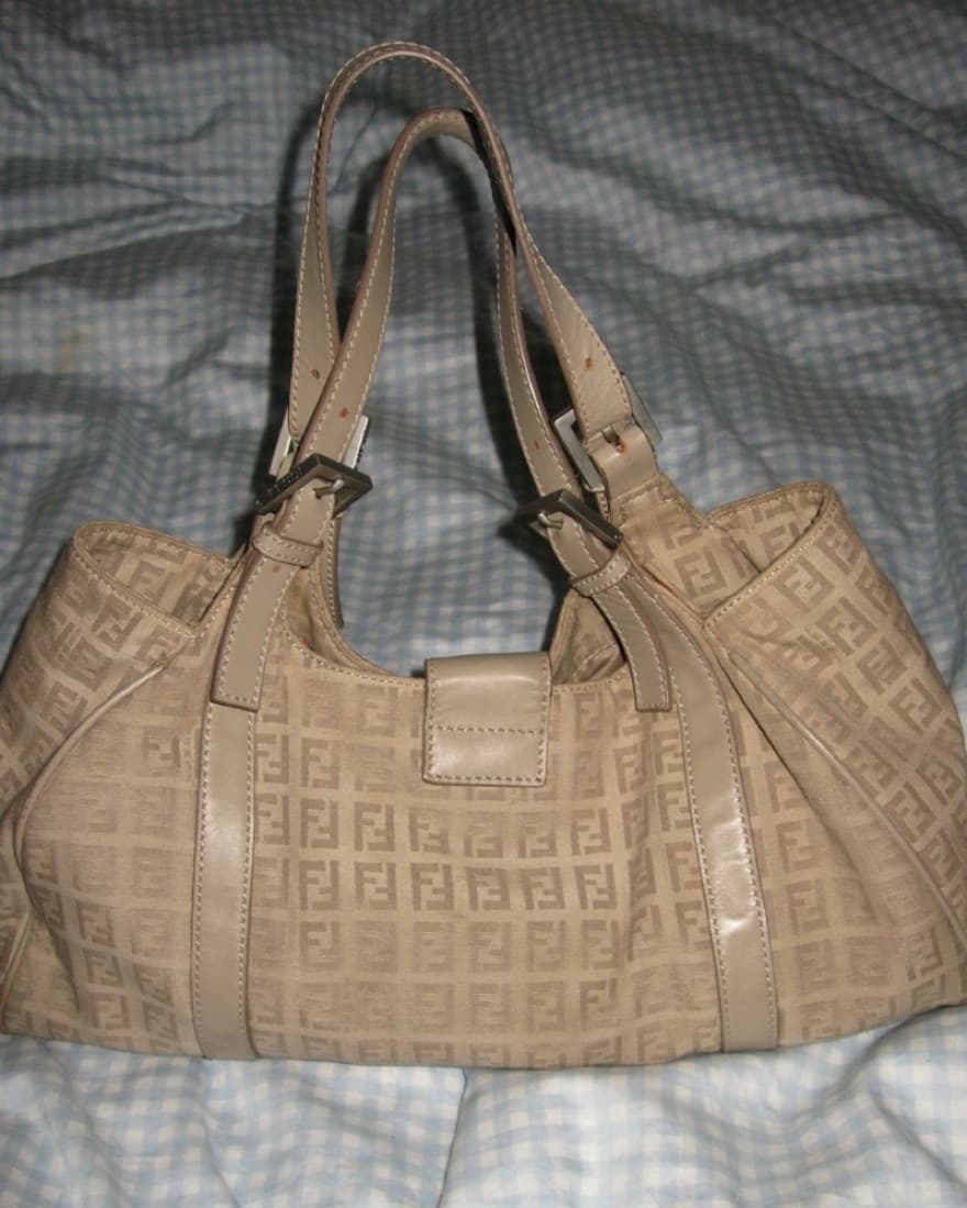 Fendi Zucchino FF Vintage Handbag  - Image 3