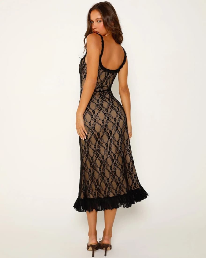 TigerMist Deja Black Lace Dress  - Image 3
