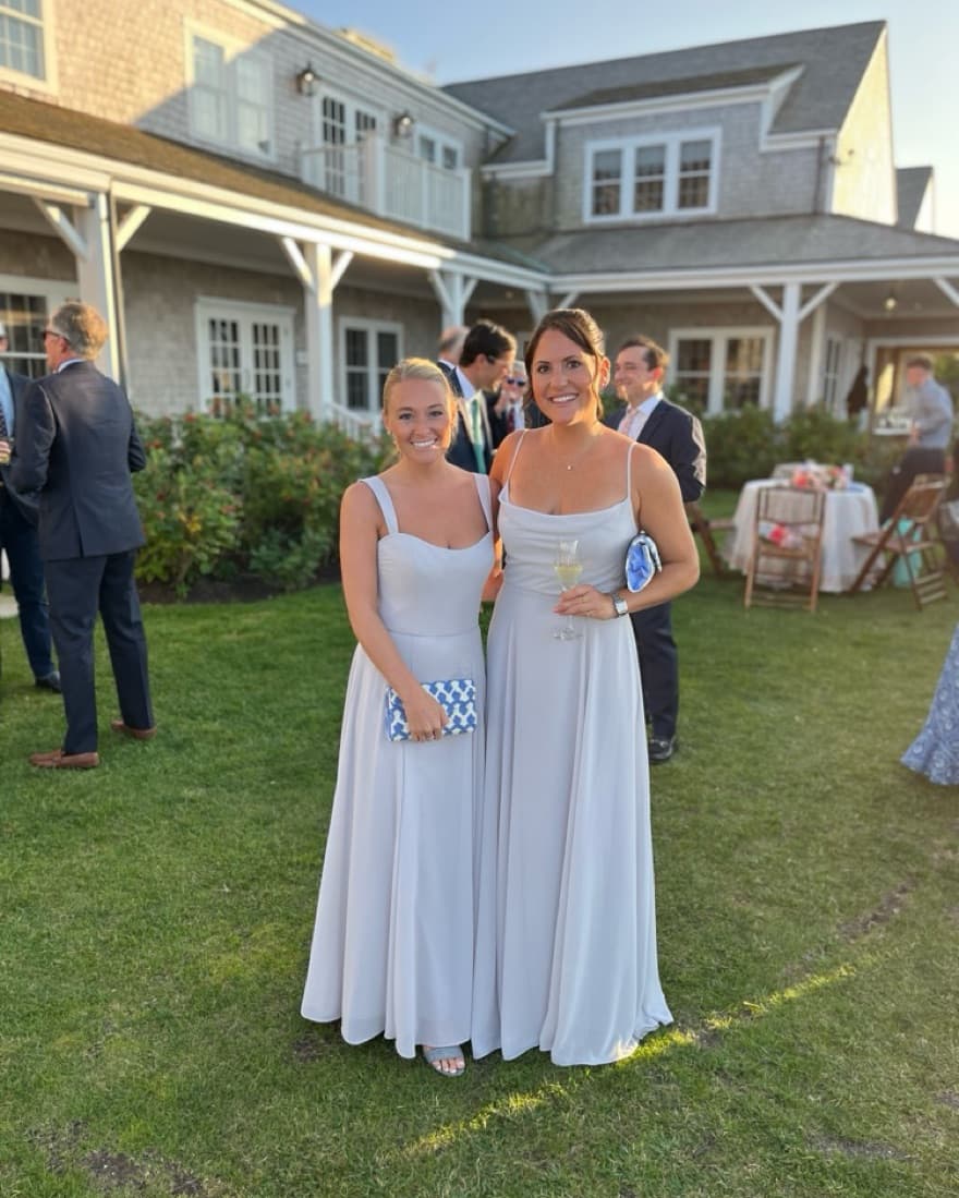 Amsale Light Blue / Grey Gown - Image 1