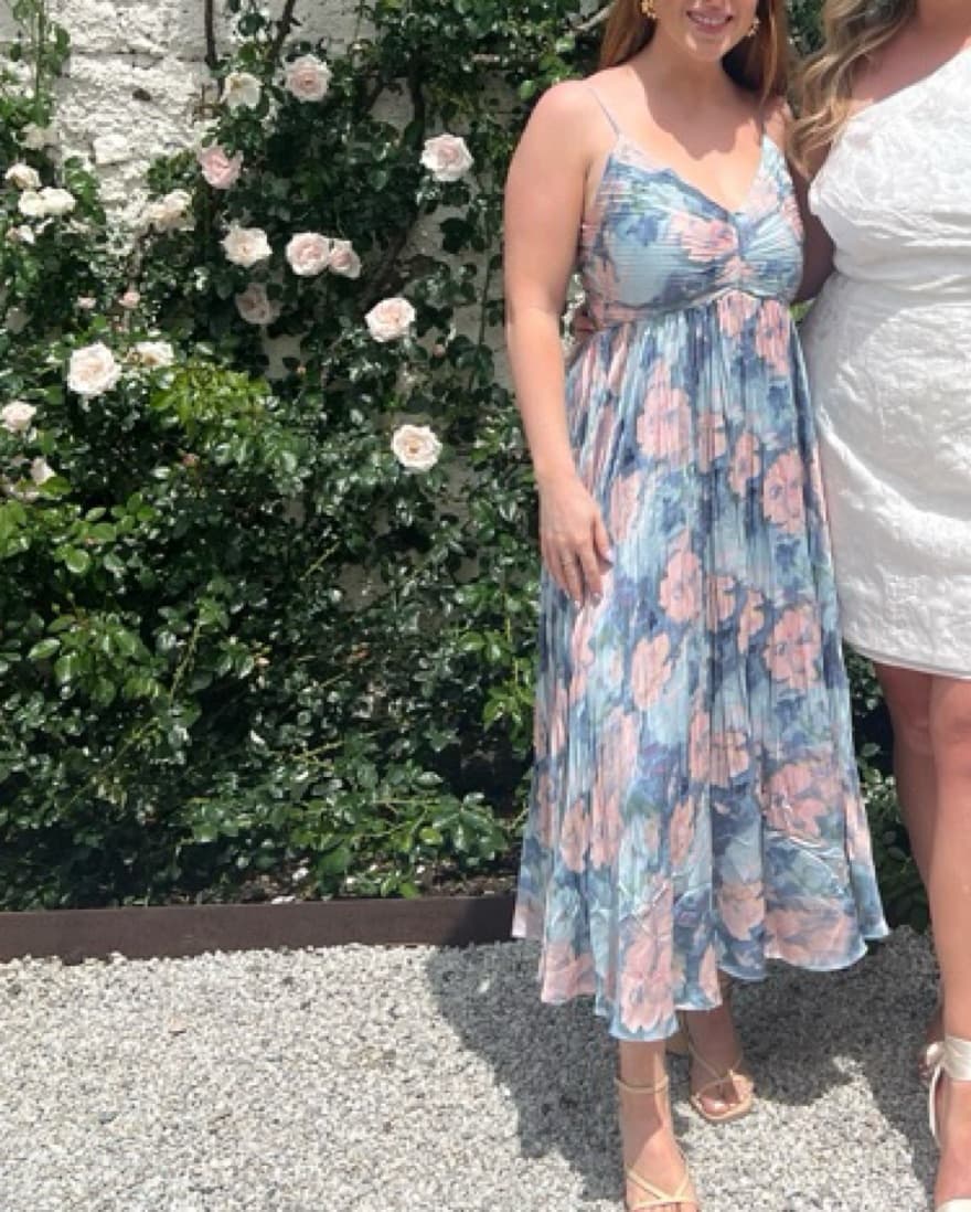 ASTR the Label Pleated Floral Midi Dress - Image 4
