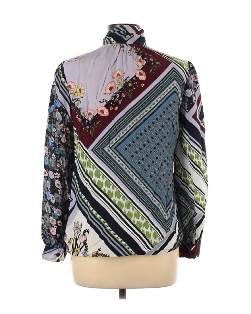 Tory Burch Patchwork Bow Blouse - Image 3