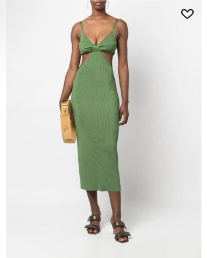 Cult Gaia Serita Cut Out Dress Green - Image 3