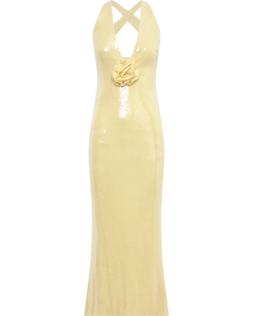 Meshki Yellow Sequin Gown - Image 3