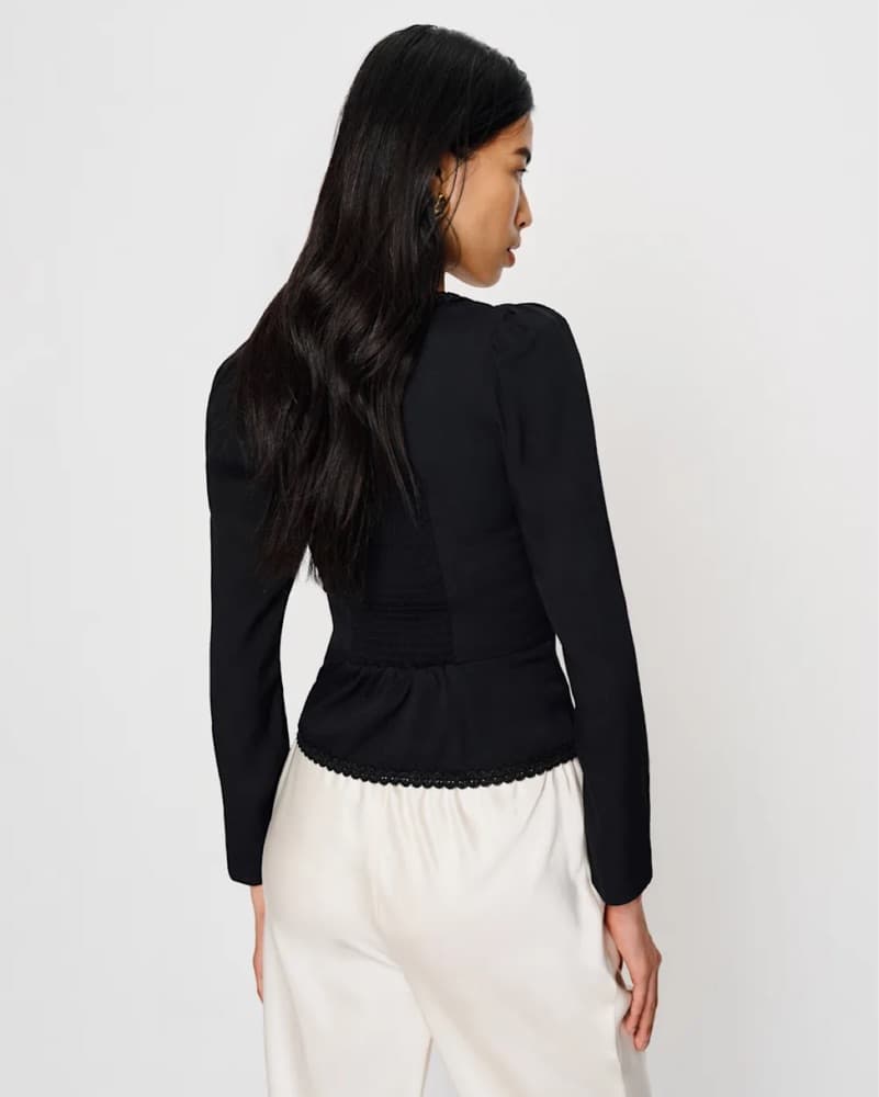 Nikky Black Button Top - Image 3
