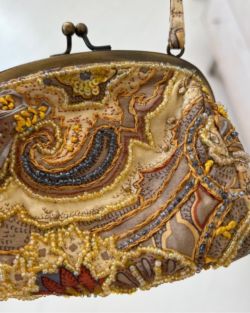 Small Vintage Beaded Bag - Image 2