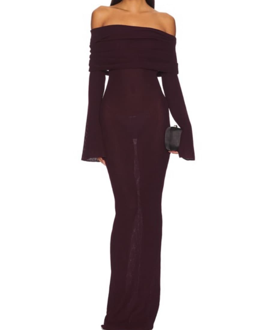 SER.O.YA Galleria Dress In Merlot - Image 1